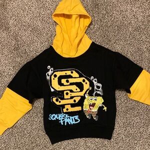 New Nickelodeon SpongeBob Black and Yellow Kids Hoodie